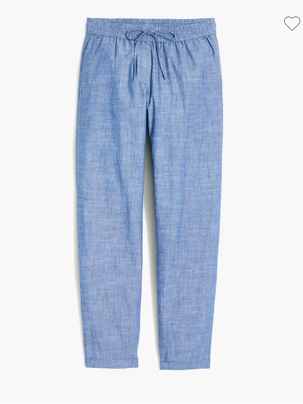 J Crew Chambray 100% Cotton Drawstring Pants